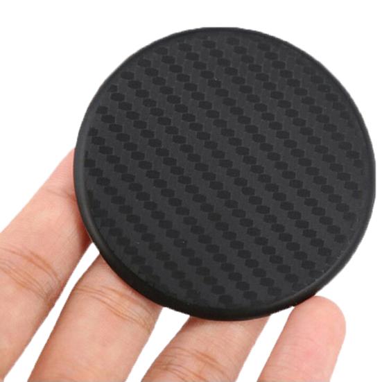 2Pcs Auto Car Vehicle Water Cup Bottle Holder Pad Non-Slip Silicone Round Mat