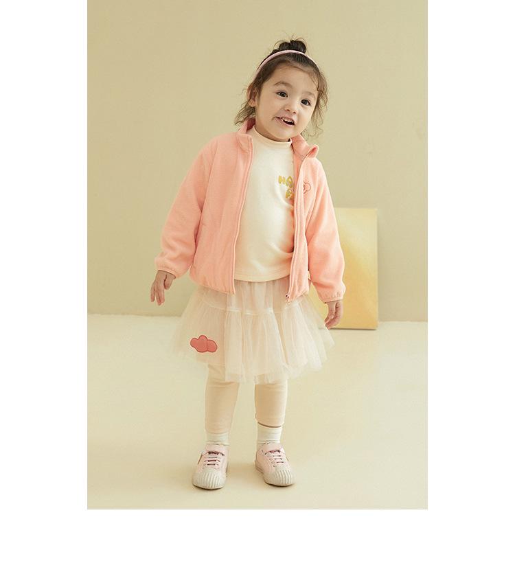 Tongbei 2025 Autumn Kids' Fleece Jackets - Unisex Semi-High Collar Warmth