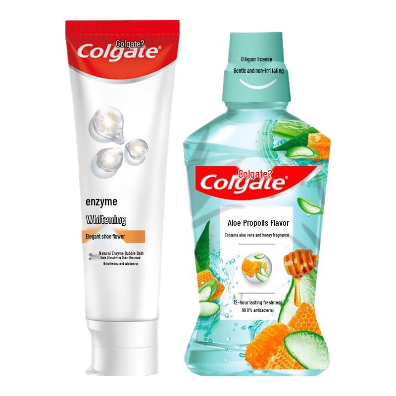 

Colgate Whitening Toothpaste & Mouthwash Family Combo Set