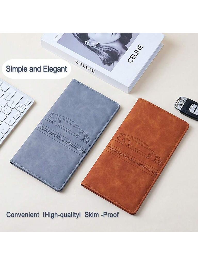 1pc Car Registration and Insurance Card Holder, Car Document Folder for Cards and Documents, Glove Box File Organizer for Easy A
