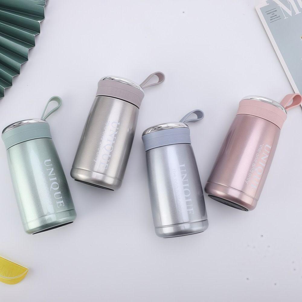 Bärbar Läckagesäker Mini Termosmugg Rostfritt Stål 257ml Vakuummugg Liten Kapacitet Fickdesign Vattenflaska Resa Utomhus