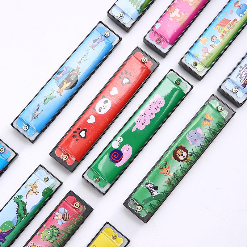 Tin Plate 16-Hole Children's Cartoon Harmonica - Early Education Musical Toy