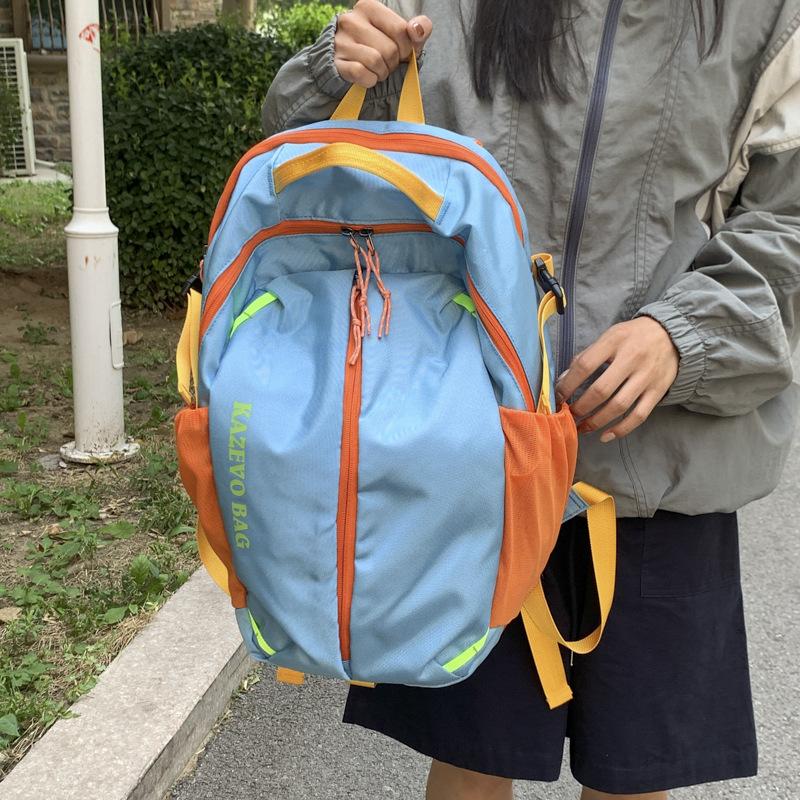 Schoolbag Lightweight Outdoor Travel Mountaineering Bag Women's Large Capacity Backpack Leisure Computer Backpack Junior High School Student School