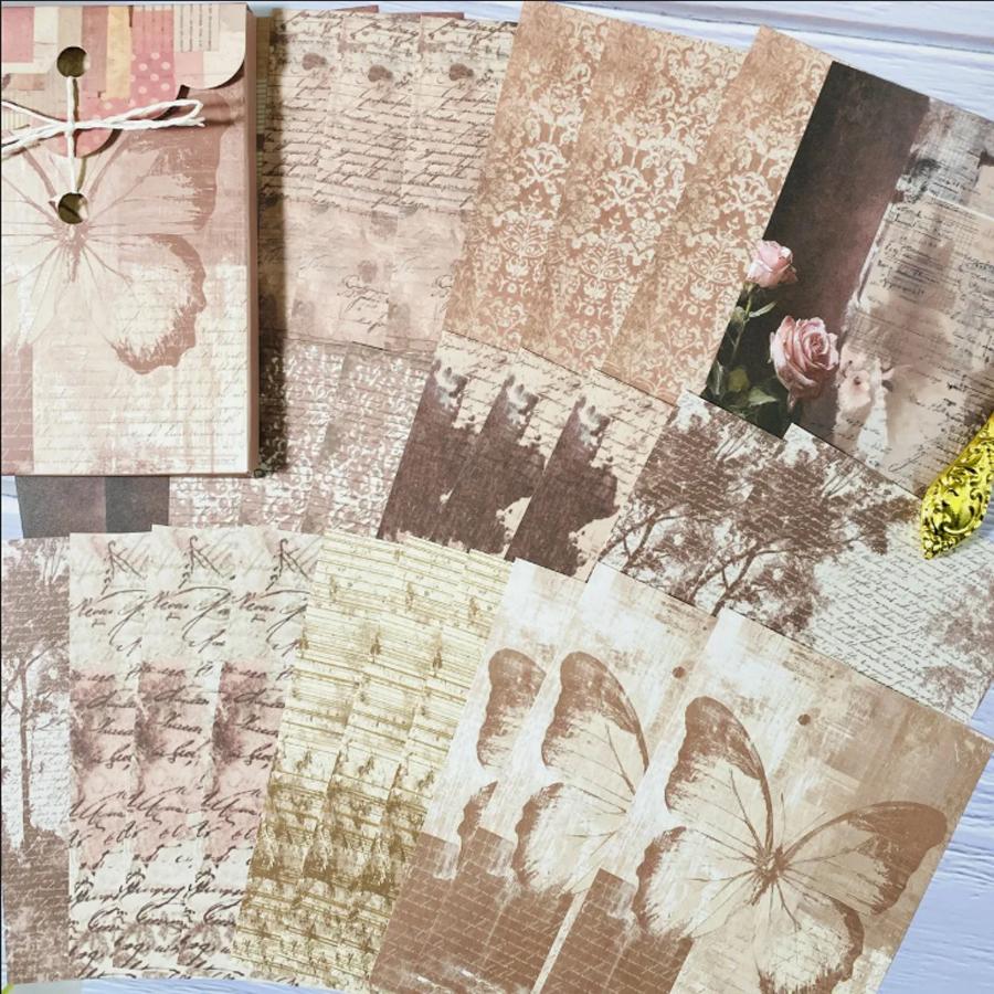 30 Stück Vintage Scrapbook-Papier für Alben Notizbuch zum Scrapbooking, Journaling Collage Handkonto Dekorationspapier