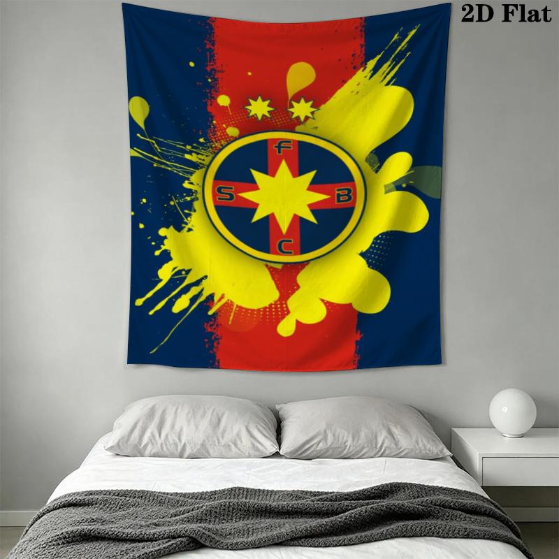 Fcsb Steaua Wall Tapestry Aesthetic Wall Hanging Printed Fabric Blanket Decorative Tapestries for Bedroom Living Room Home Decor