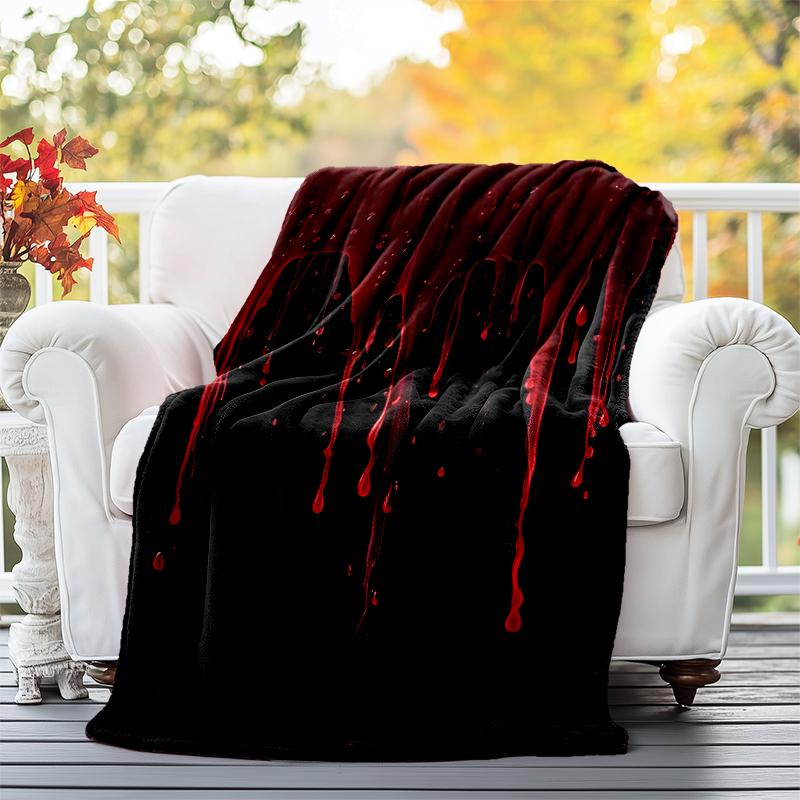 Slayer Blood Dripping Flannel Blanket Soft All-Season Throw, Design for Camping, Car Travel, Hiking Sofa, Bed, Office Perfect Gift for Parties