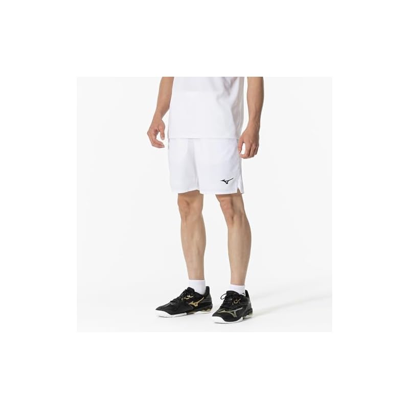 Tennis/Badminton Game Shorts, Half Pants, Japan Badminton Association Approved, Unisex, Adult, White, Size L (62JBB023)