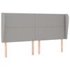 VidaXL Headboard with Ears Light Grey 183x23x118-128 Cm Fabric3117830