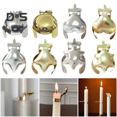 4 szt./zestaw automatyczna gaśnica do świec metalowa okrągła gwiazda serce knot świecy gaszący płomień klips regulowany gaszenie świecy stoper akcesoria do świec
