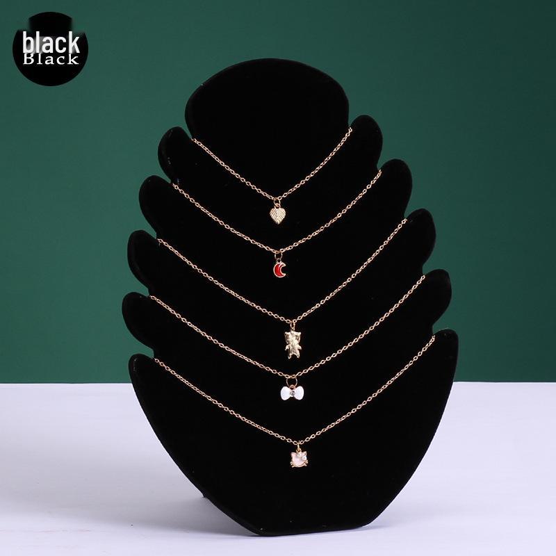 Necklace & Bracelet Display Stand with Jewelry Storage for Earrings, Rings, and Pendants