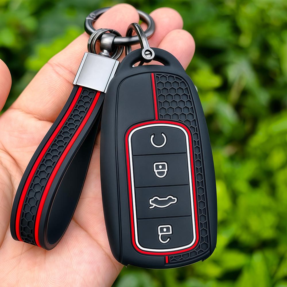 Silicone Car Key Case Cover For Chery Omoda C5 5 Fx 7 Tiggo 8 Plus 8 Pro 7 Pro Arrizo 5 Plus Jaecoo J7 7