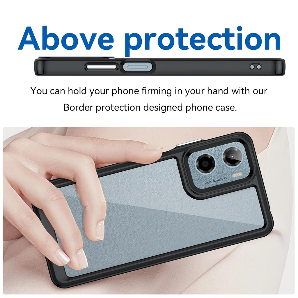 Transparent Colorful TPU Phone Case for Motorola Moto E15 G05 G15 G17 G67 Power G35 G55 G75 G85 5G Protective Cover Fundas Coque