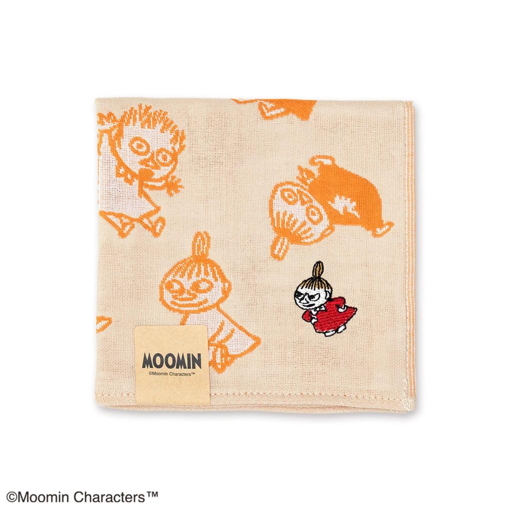 JIKAN STYLE MOOMIN Triple Gauze Little My 25 x 25 05854 Handkerchief, & Children, Beige, Approx. cm,