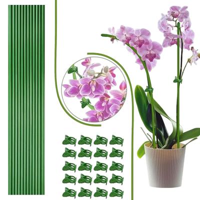 Garden Plant Stakes Potted Plants Stakes With Clips Bendable Stem Climbing Sticks Fixing Clamps For Vegetables Tomato Strawberry