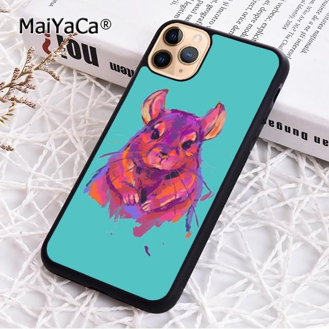 

MaiYaCa Cute Cartoon Chinchilla Phone Case Cover For iPhone 17 Air 16 15 plus 11 12 13 14 pro max coque iPhone 11pro max