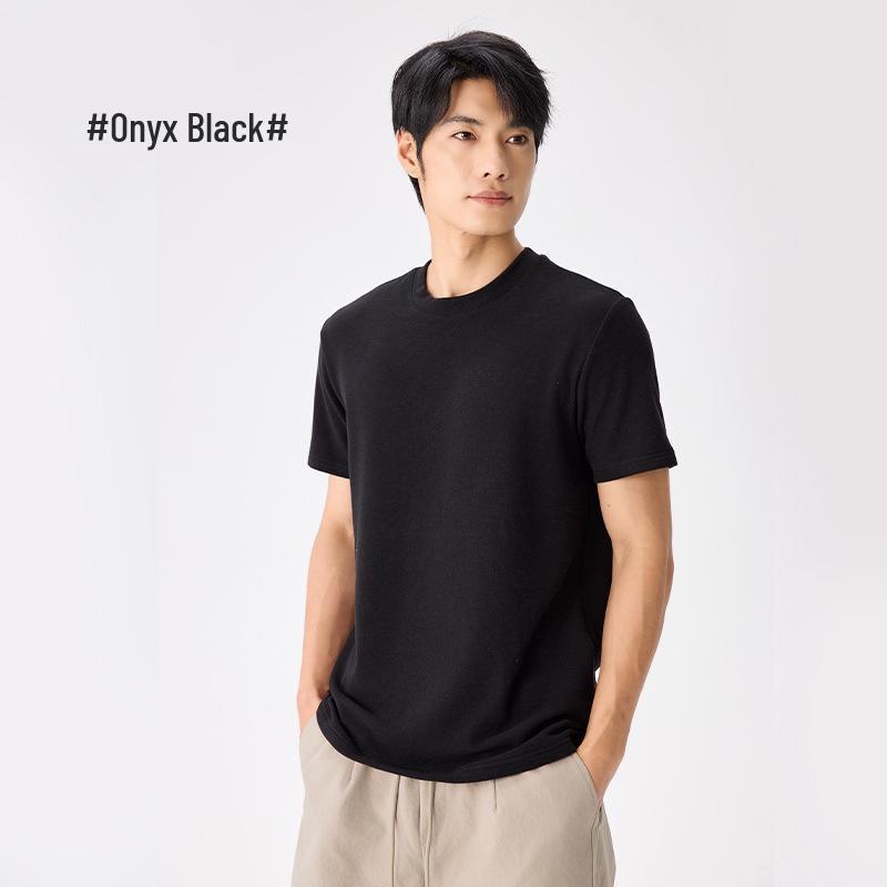

Men s German Fleece Short-Sleeve Base Layer - Upgraded Warm Autumn/Winter Casual Round Neck Top Large