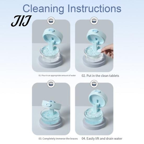Braces Removal Tool Retainer Case with Mirror, Tool, Cleaning Brush, Leak-Proof Denture Storage Holder Bath Box Holder, Dental Aligner Container