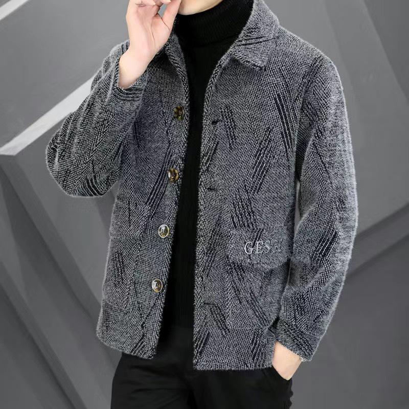 Korte Herfst/Winter Jassen voor Mannen: Windjassen met Fluwelen Voering & Casual Wolle Leren Jassen