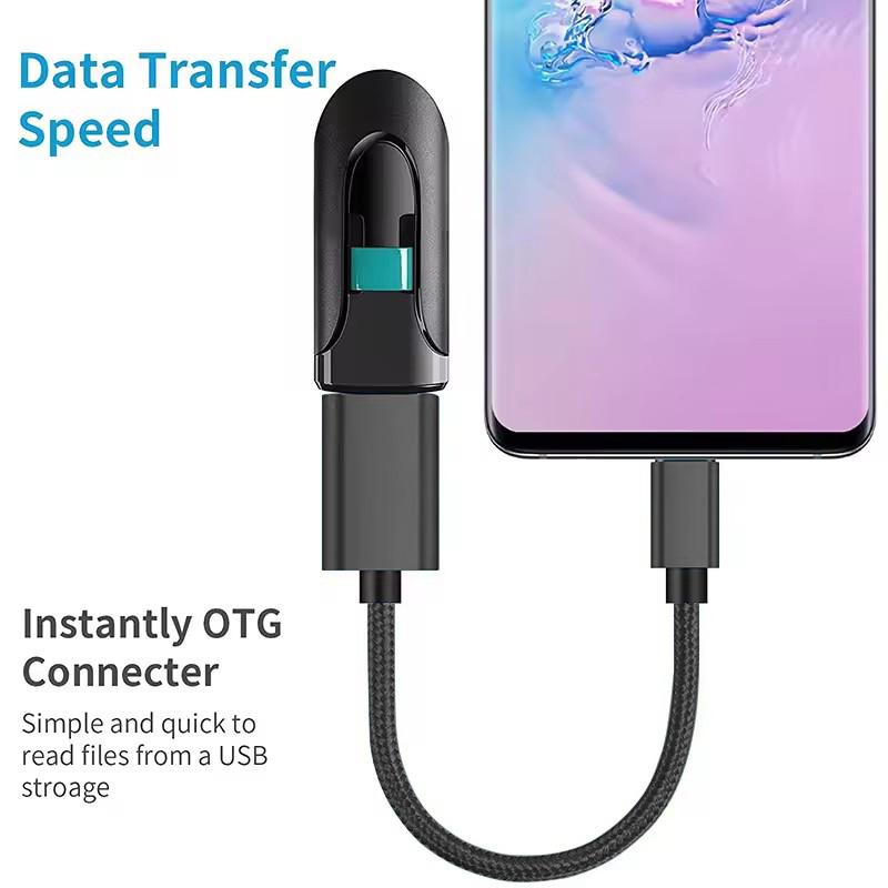 OTG Typ C Kabeladapter USB C Stecker auf USB Buchse Adapteranschluss für Xiaomi Huawei OTG Datenkonverterkabel für MacBook Air