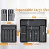 Retractable Drawer Storage Tray Partition Design Plastic Cutlery Organizer with Knife Holder Large-capacity Kitchen Storage Box