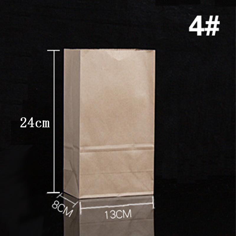 Braune Tüte Kraftpapier recycelbare Take-away-Taschen Lebensmittel Backverpackung Geschenk Partytaschen Kinder Süßigkeitenverpackung Kraft Lunchtasche LPBZ01