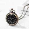 Roman Analog Antique Pocket Retro Bronze Pendant Watch with Keychain and Chain Necklace Perfect Gift for and Christmas Men's Watch - Birthdays,
