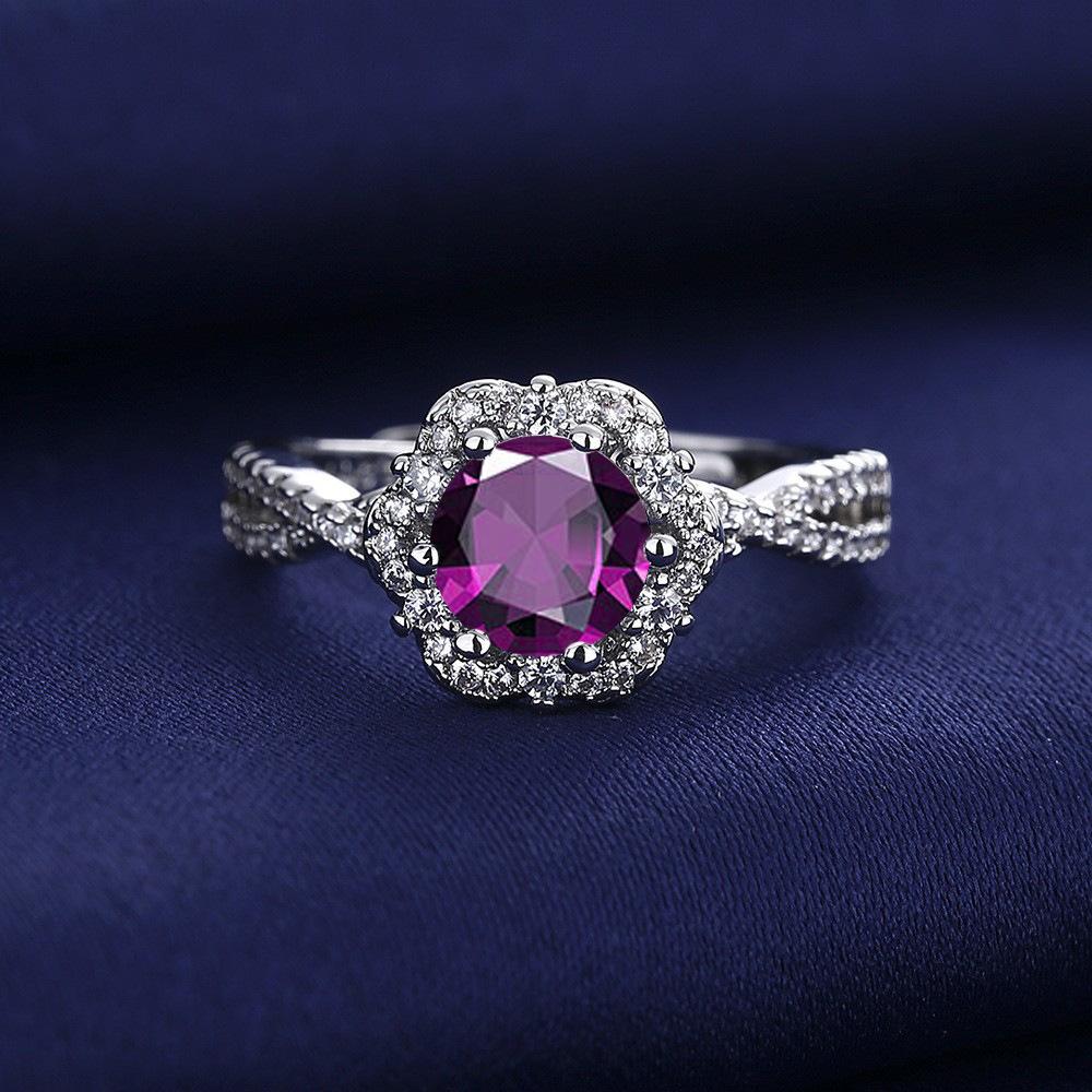 2026 Fashion Live Design Micro-studded Diamond Button Wall Plum Blossom Ring Women's Jewelry