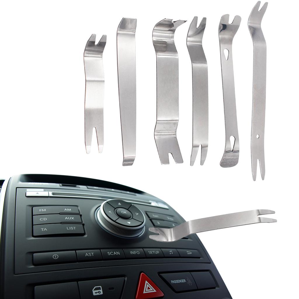 Car Audio Disassembly Tool Portable Stainless Steel Auto Trim Remover Kit Panel Door Clip Panel Trim Dash Audio Removal Installe
