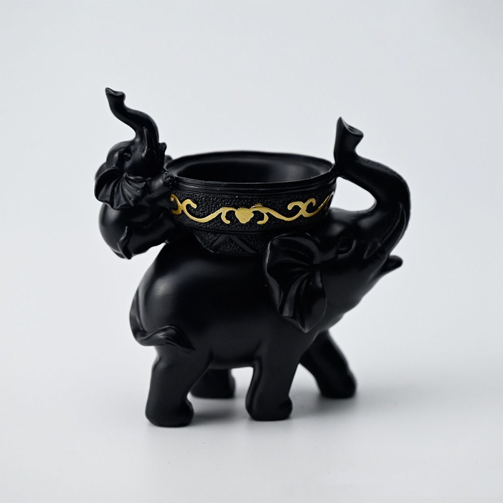 Cute Elephant Back Candlestick Funny Tea Light Candle Stand Scented Candles  For Home Living Room
