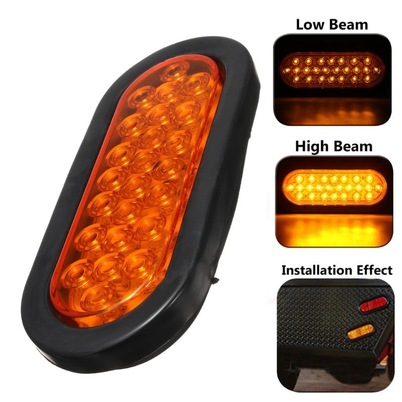 Pack of 2 Tail Lights High Visibility 24LED Recessed Suitable for Enhanced Safety on Trucks and Trailers Large Vehicles