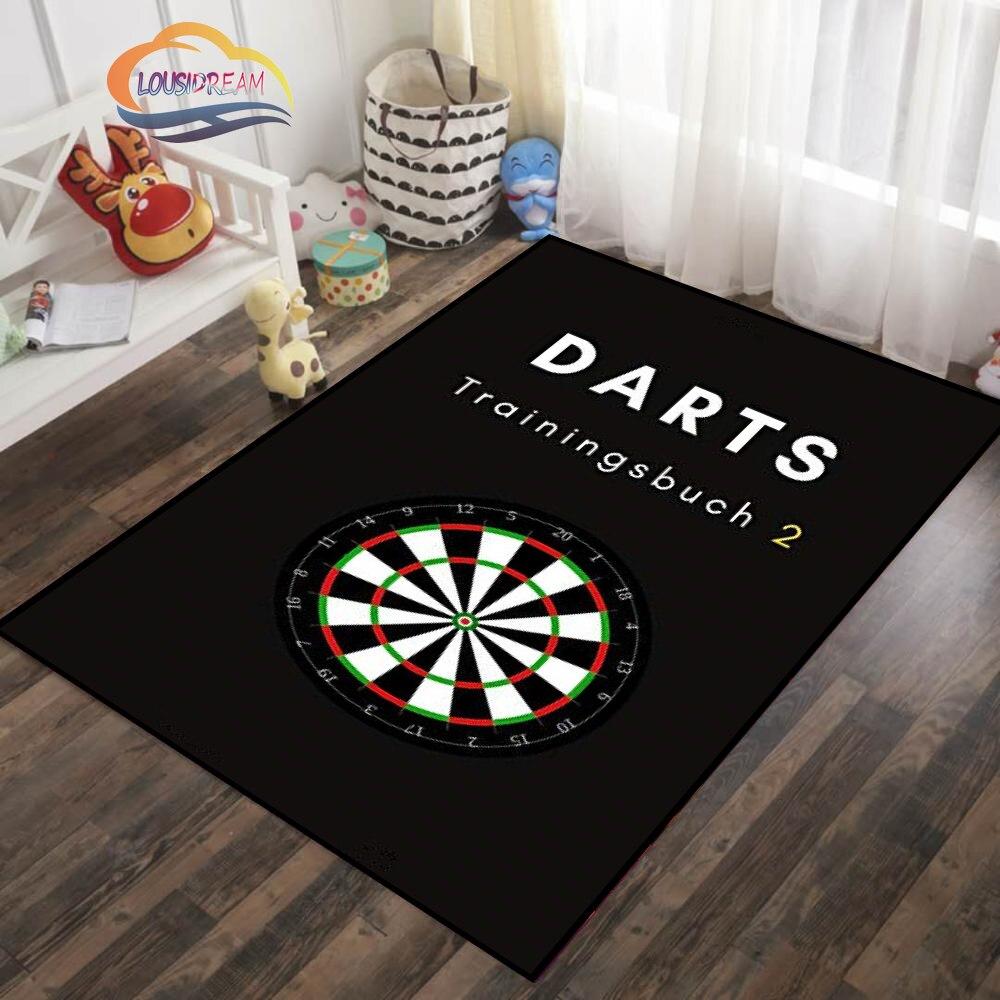 Ice and Fire Darts Pattern Carpet Fashion Darts Soft Mat Gifts for Sports Lovers Household Floor Mat Outdoor Play Mat
