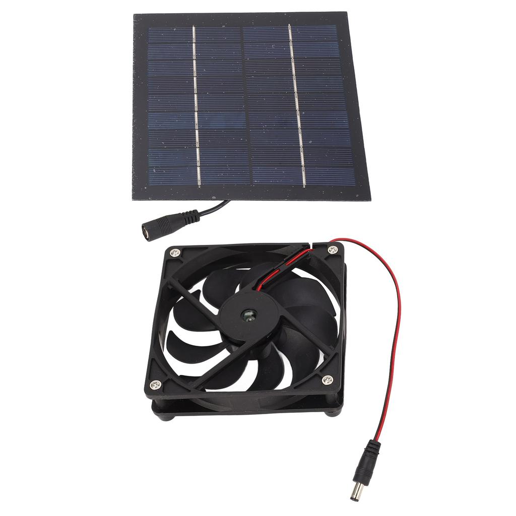 Kit Ventilator Panou Solar 50W Alimentat Portabil pentru Sere Magazii Cotet de Găini Casă pentru Animale de Companie Evacuare Fereastră