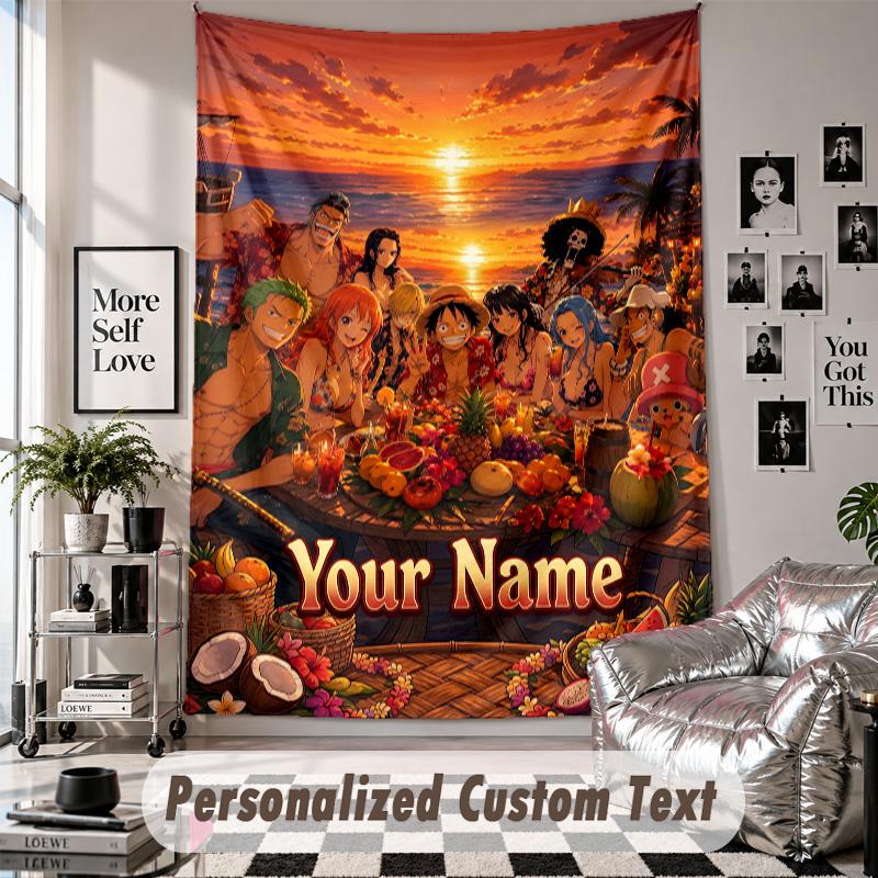 Wall Hanging Tapestry With Custom Name & Text, One Piece Decorative Tapestry For Bedroom