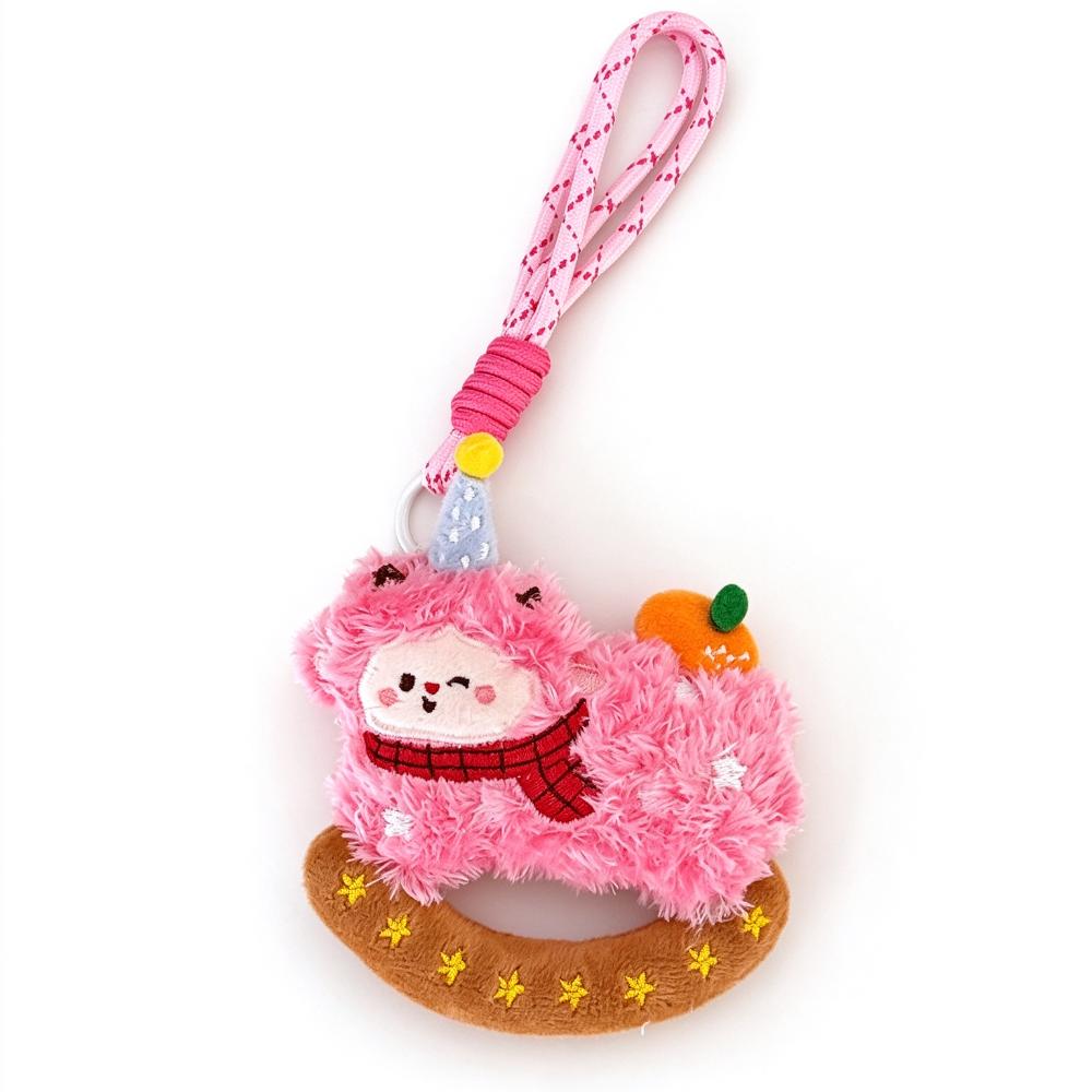 Fluffy Curly Haired Lamb Pendant Soft Sheep Pendant Bag Charm Plush Sheep Keychain  Women