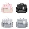 JK Transparent Mochilas Y2K Mochila Preppy Ita Bag High Capacity Bolsas Commuter Backpack Bags for Woman