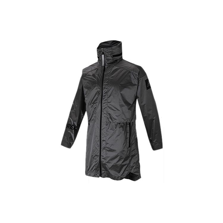 adidas x RICO-LEE Men s Outdoor Long Windbreaker Jacket Grey GN1893 M