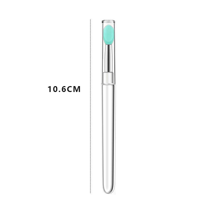 TikTok Portable Silicone Lip Brush with Lid - Lipstick, Lip Gloss, Lip Balm Blending Tool