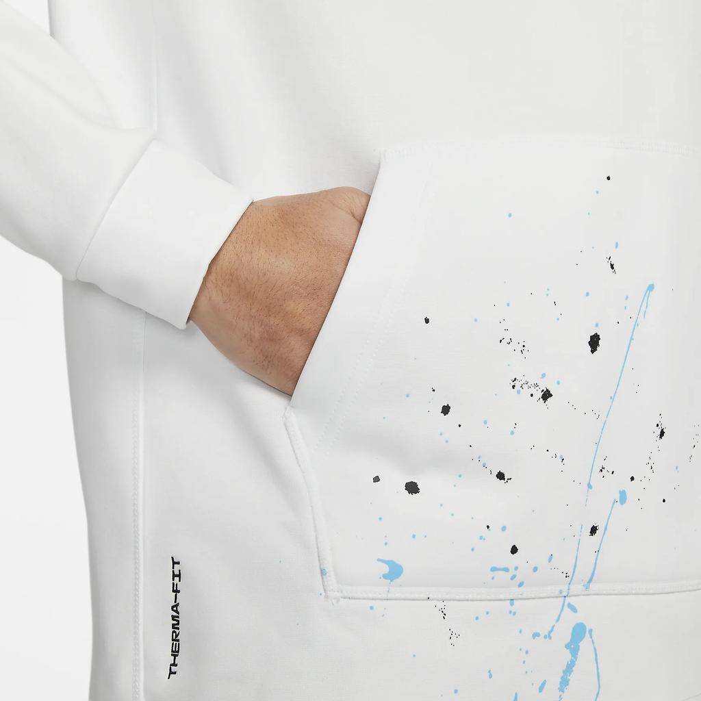 Nike Logo Print Hoodie Men Tops White DV9907-121