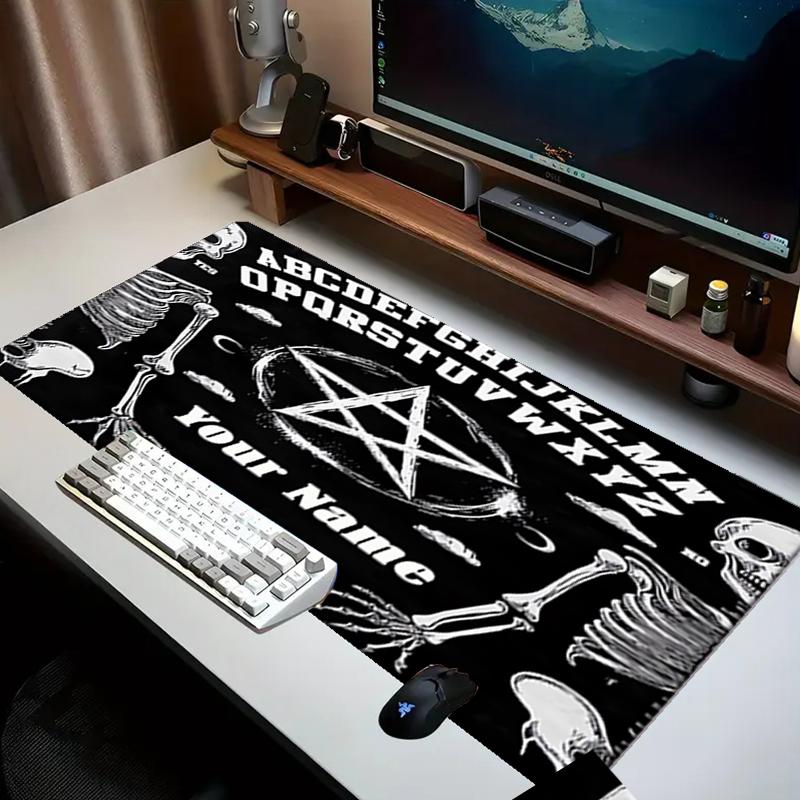 1PC Custom Name Skeletal Ouija Board Mouse Pad, Keyboard and Mouse Desk Pad, for Computer Notebook  Birthday Gift For Any Room Or Office