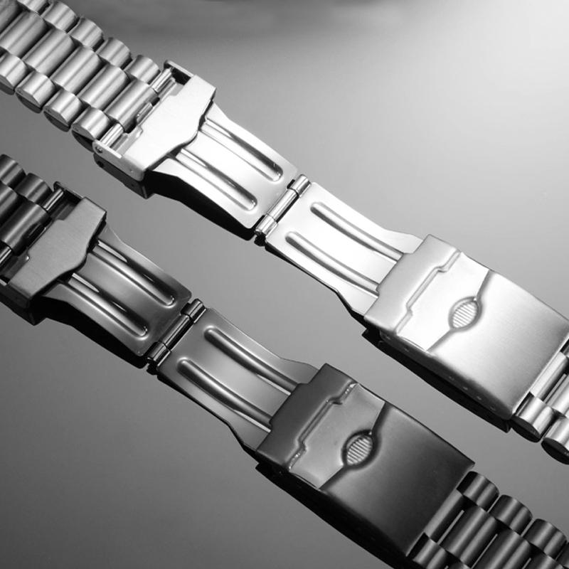 20mm 22mm För TAG Heuer F1-serien massivt rostfritt stål klockarmband herr Tag Heuer Carrera F1 högkvalitet klockarmband svart