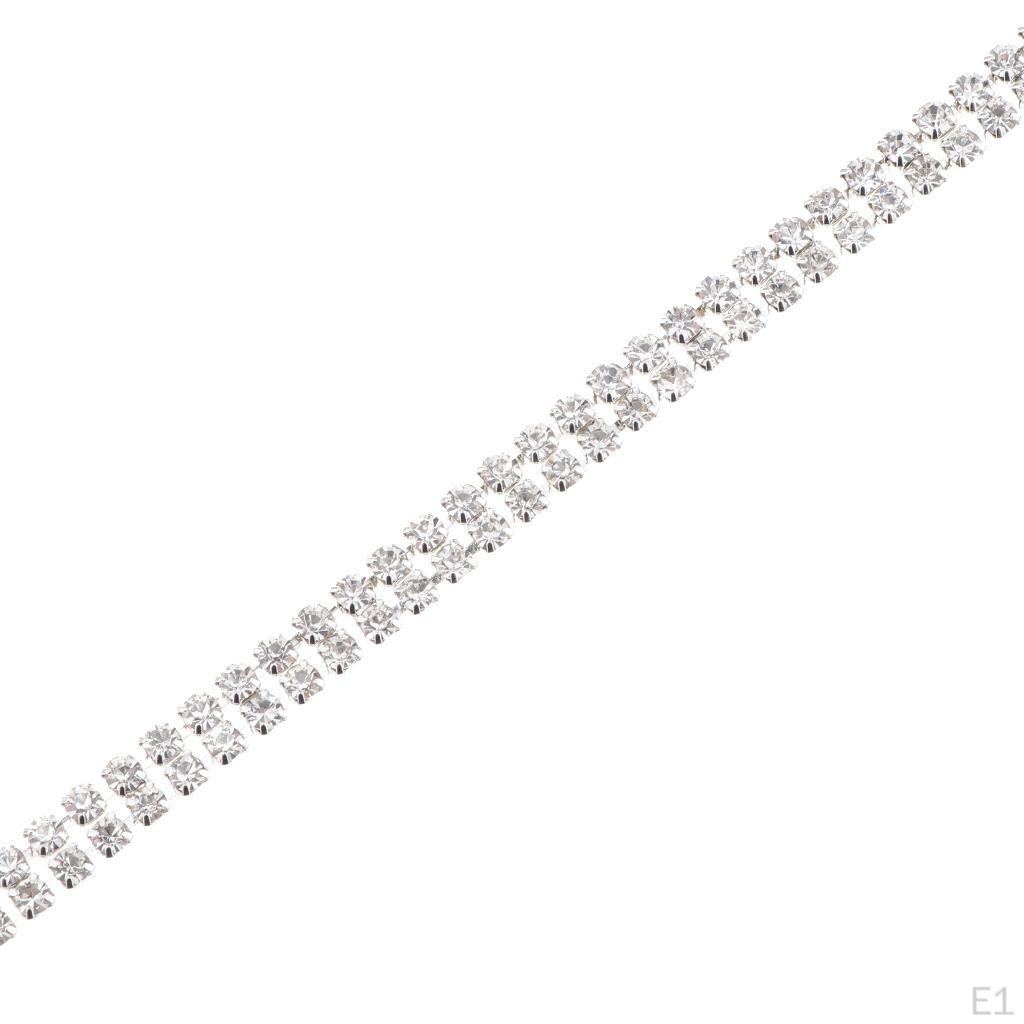 Sparkling Crystal Rhinestone Close Chain Trims Cup Wedding Party Crafts Decorations 1 Yard ,