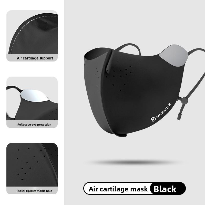 DTUCYCLE Ice Silk Cooling Breathable Cycling Face Mask, UPF50+ UV Protection Reflective Eye Cover for Men Women Outdoor Sports XXS