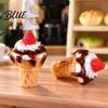 Mini Strawberry Jam Small Fake Tiny 3D Ice Creams Charms 10Pcs Resin Dessert Food Ornaments