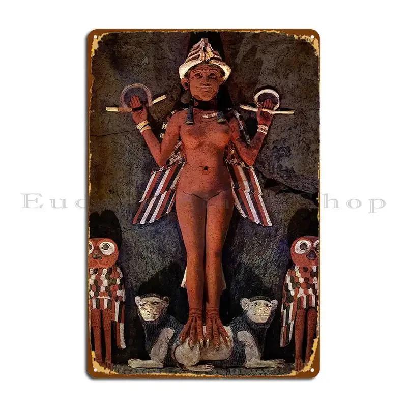 Queen Of The Night Relief Restored Colors Metal Sign Club Home Garage Character Classic Tin Sign Poster