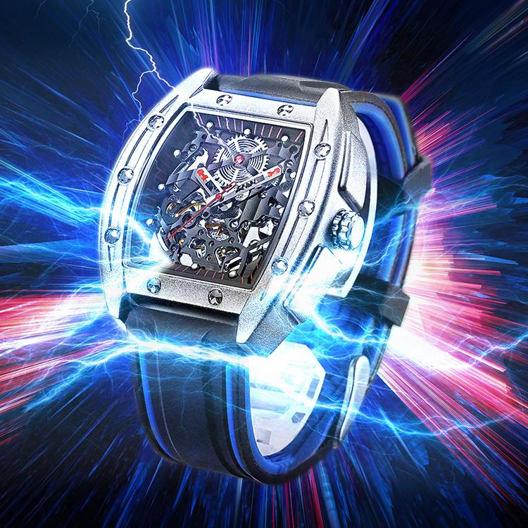 AILANG New Automatic Mechanical Watch Hollow Men's Watch Waterproof Cool Fashion Men's Watch