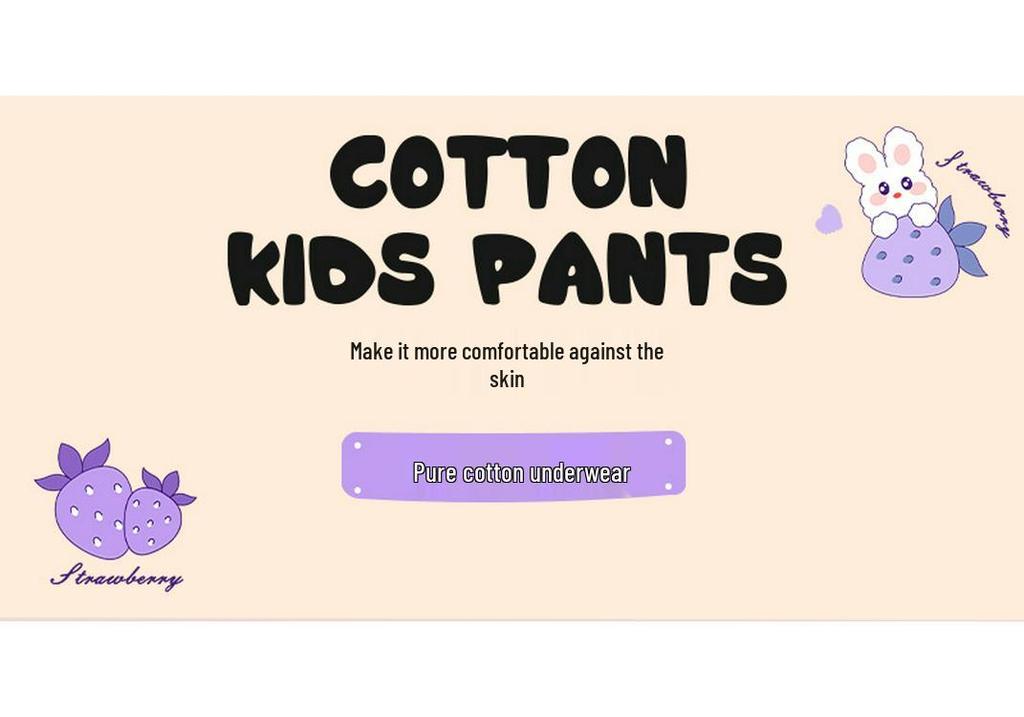 Girls' A-Class Pure Cotton Antibacterial Briefs for Toddlers and Kids