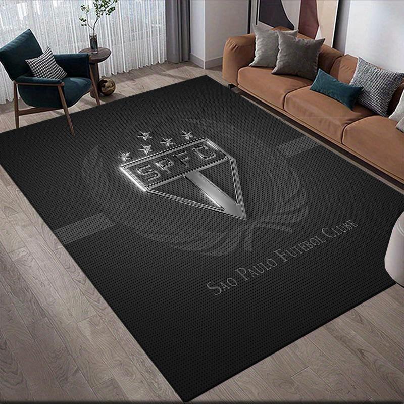 Sao Paulo FC4 Flannel Pattern Square Carpet,Area Rug,Carpet Rug for Living Room Bedroom Sofa Playroom Decor,Non-slip Floor Mat