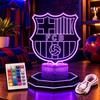 Lampe De Chevet 3D LED - FC Barcelone - Multicolore - Tactile - Rechargeable USB - Décorative