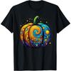 Pumpkin Halloween Starry Night Van Gogh Thanksgiving Fall T-Shirt