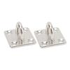 2Pcs Boat Square Pad Eye Stainless Steel Firm Durable Marine SS Pad Hardware for Yacht 30 X 35mm 1.2 X 1.4in